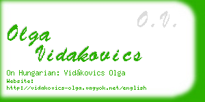 olga vidakovics business card